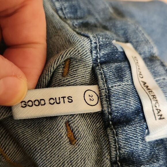 Good American "Good Cuts" Women's Boyfriend Jeans w/ Distressed Details Size 22 - Picture 11 of 11